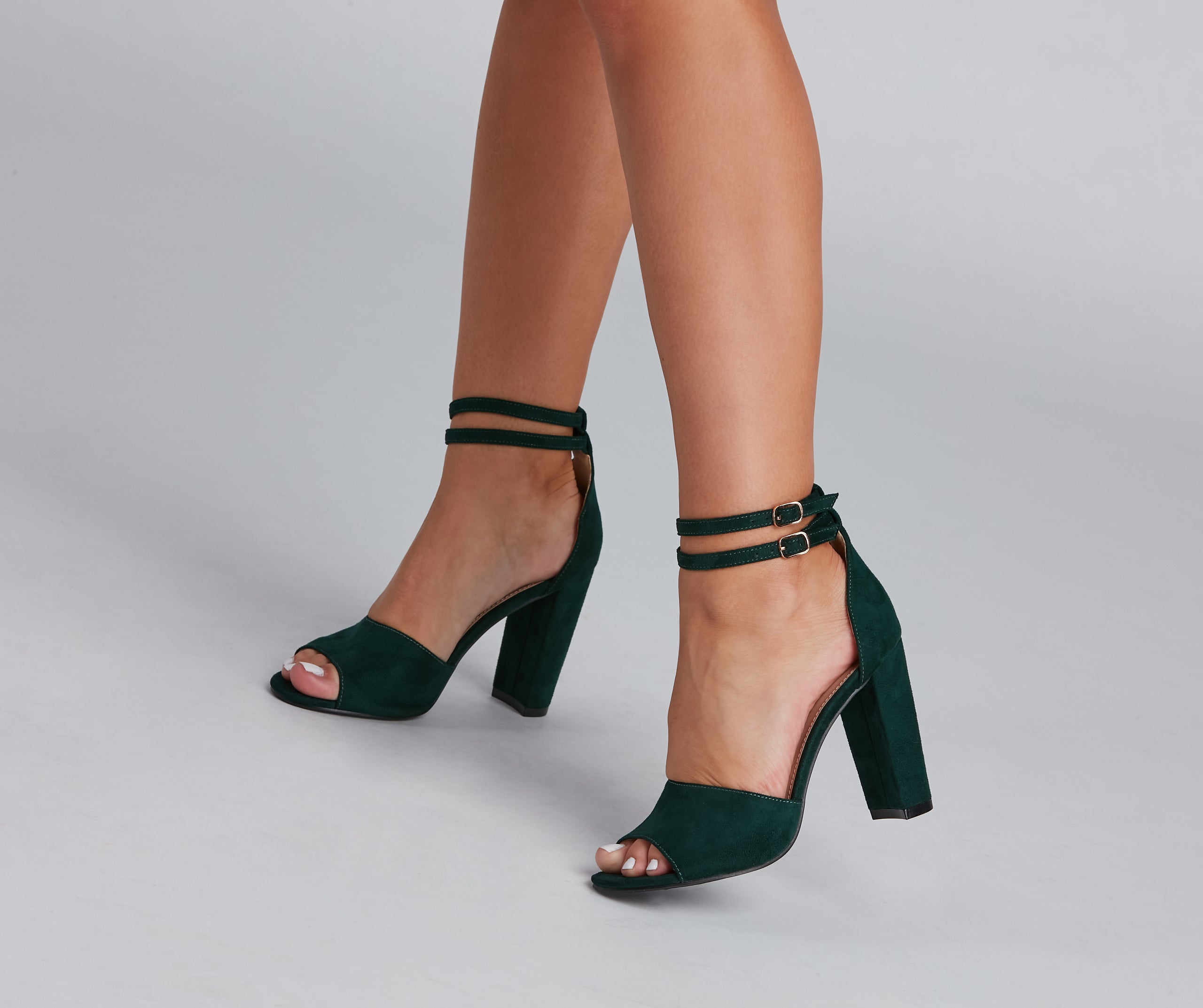 Classic Staples Nubuck Double Strap Heels