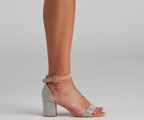 Dreamy Sparkle Block Heels