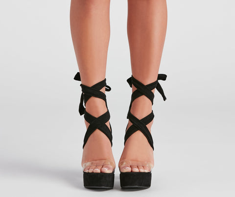 Fashionista Walkin' Lace-Up Platform Heels