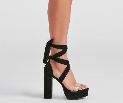 Fashionista Walkin' Lace-Up Platform Heels