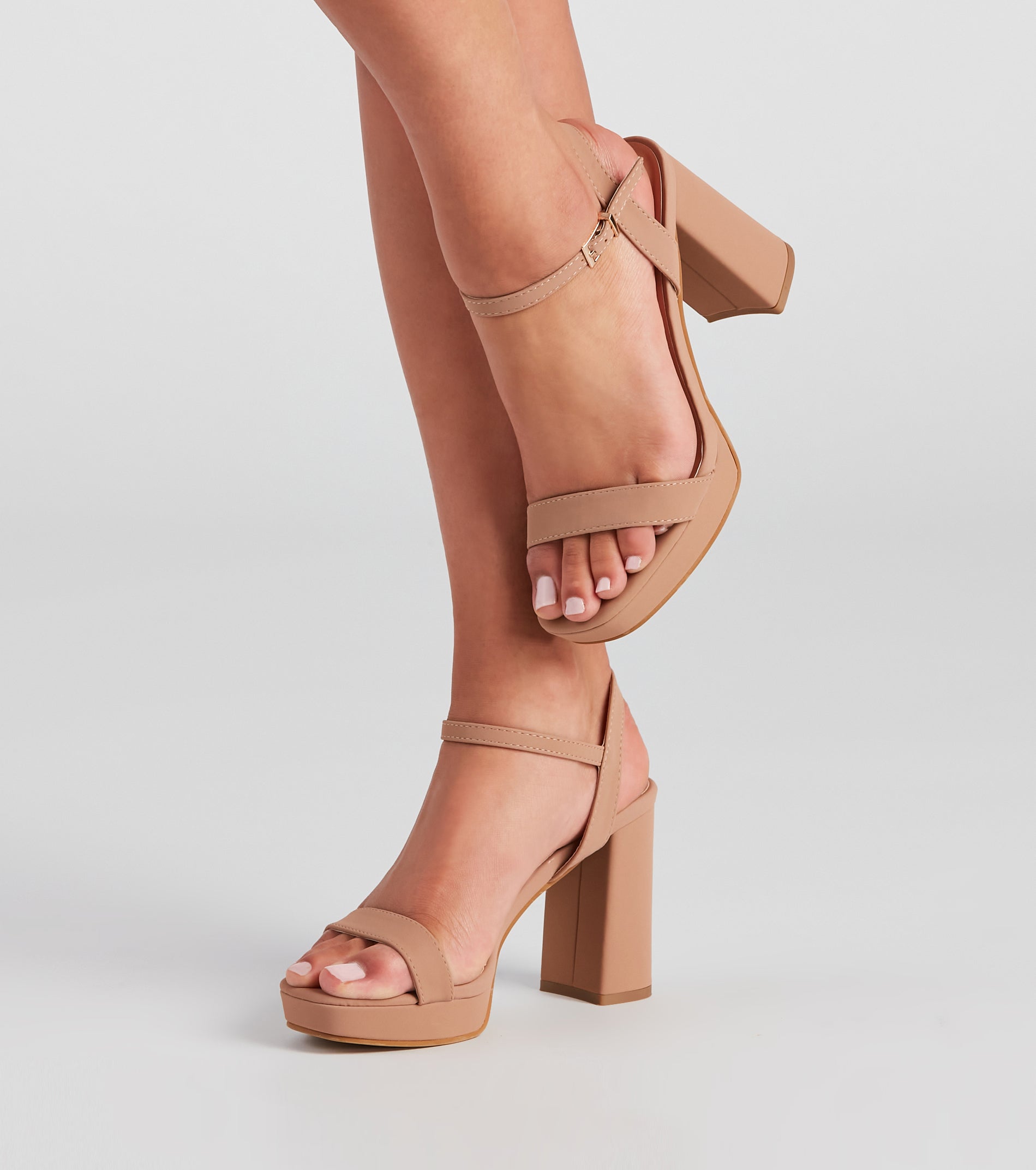 Step In Nubuck Block Heels