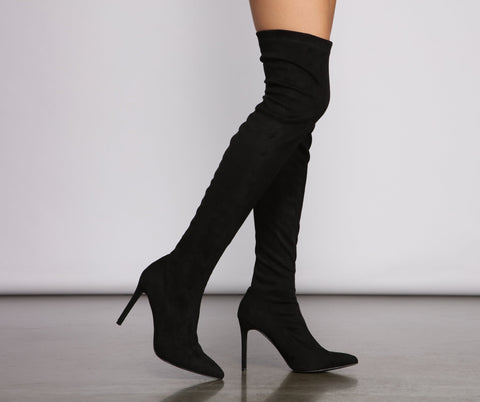 Overknee-Stiefel mit Stilettoabsatz