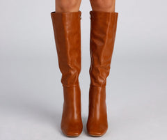 Walk It Out In Style Faux Leather Boots