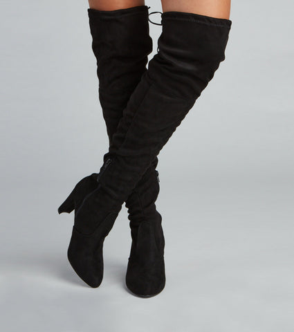 Long Story Short Faux Suede Boots