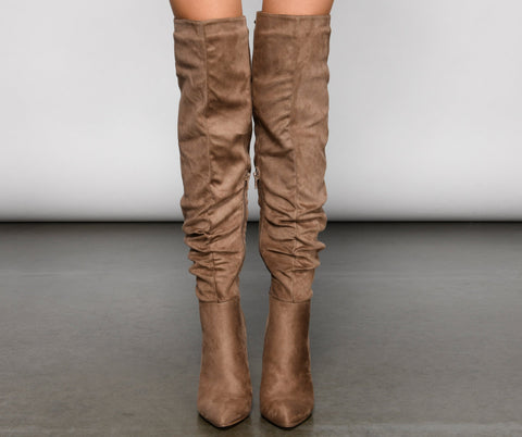 Run This Town Lace-Up Scrunched Boots