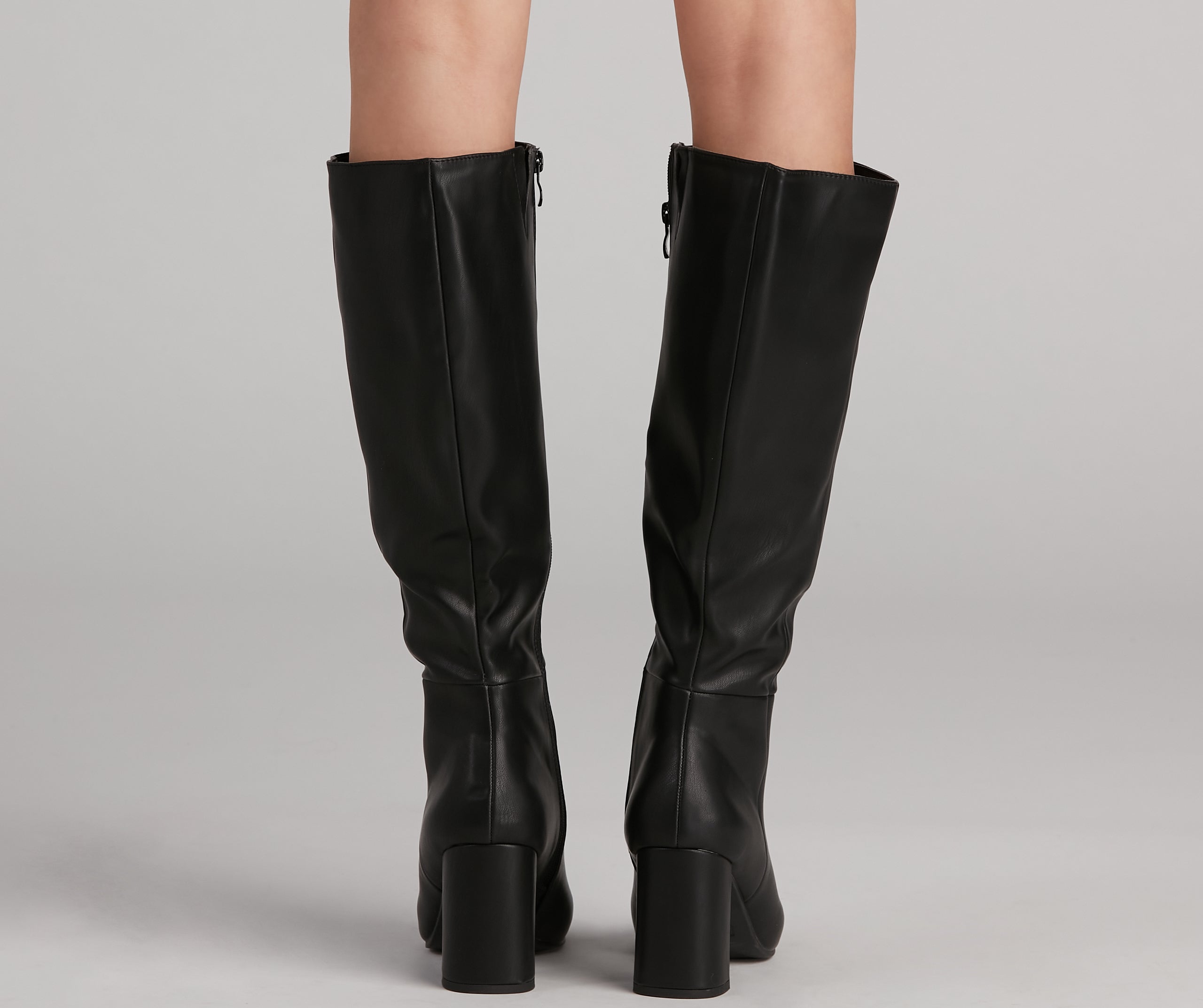 Walk It Out In Style Faux Leather Boots