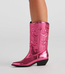 Major Glam Metallic Cowboy Boots