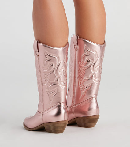 Major Glam Metallic Cowboy Boots