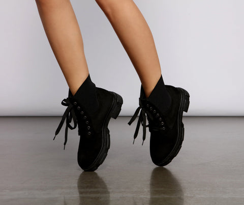 Stylishly Edgy Lug Sole Booties