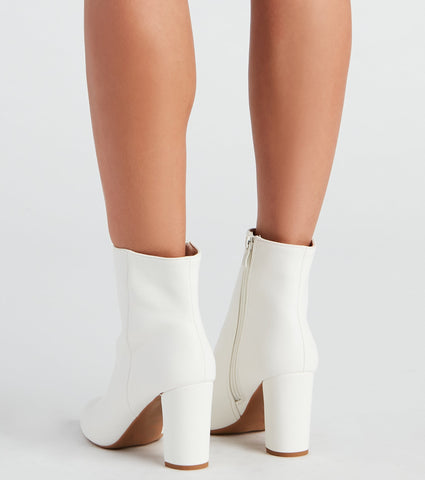 Back To Basics Faux Leather Ankle Booties