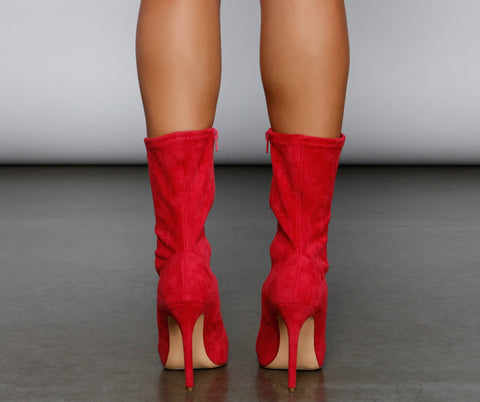 Luxe Feels Faux Suede Stiletto Booties