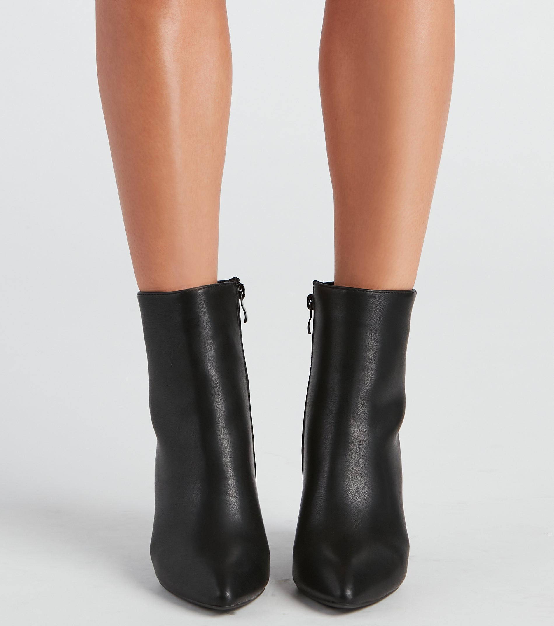 Back To Basics Faux Leather Ankle Booties