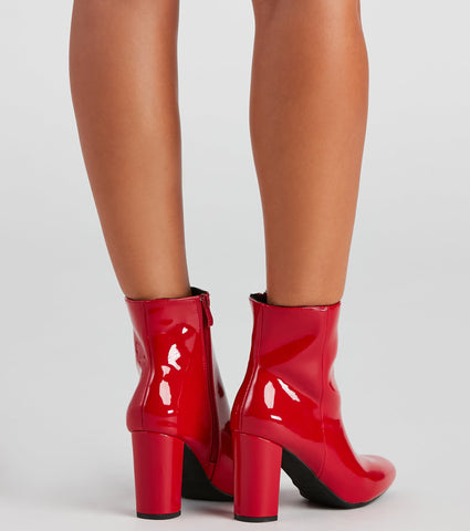 Rebel With Style Block Heel Booties