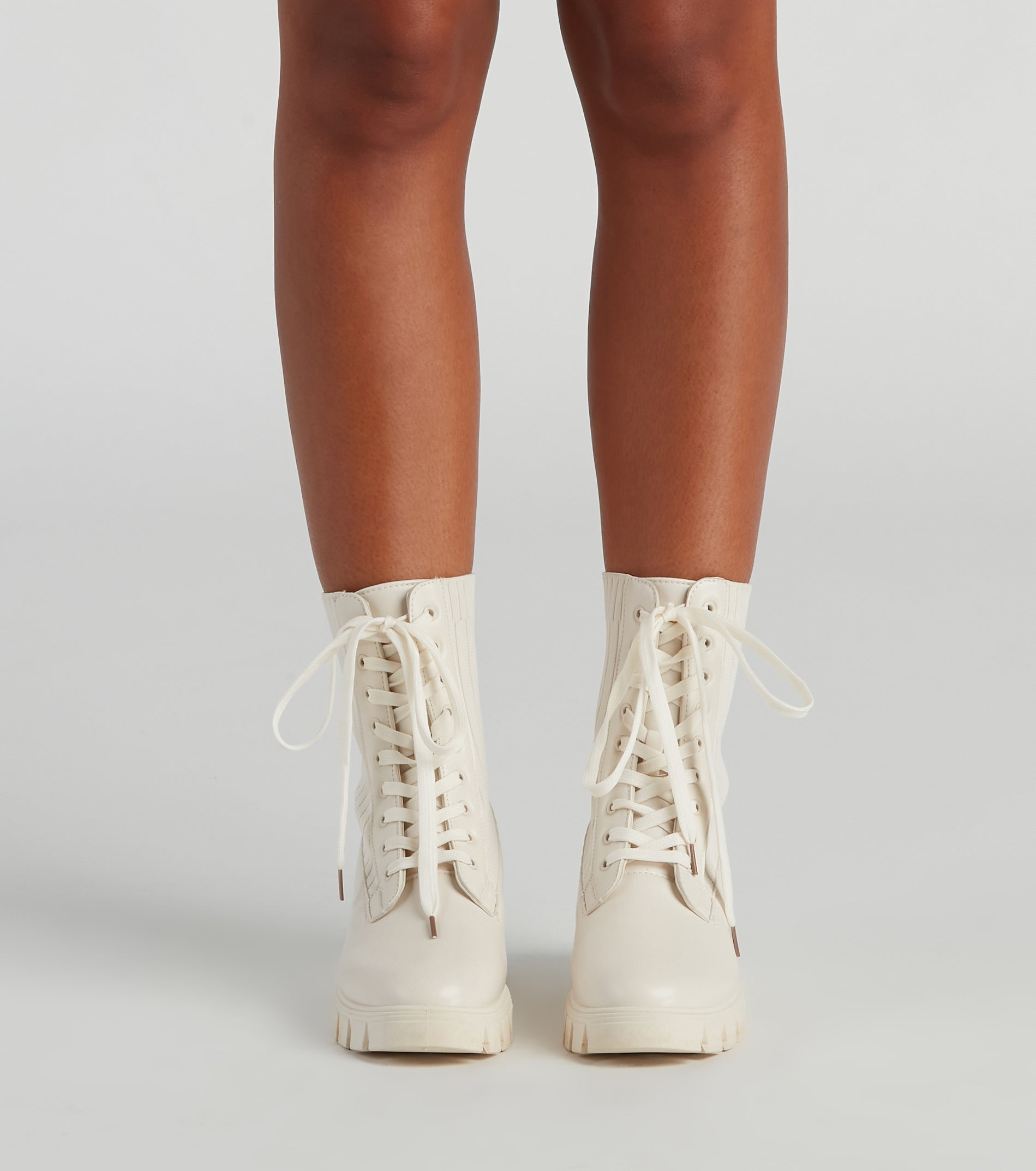 Trendy Moves Lace-Up Combat Boots