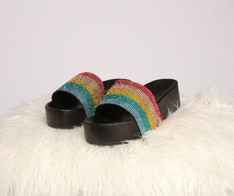 Rhinestone Rainbow Slides