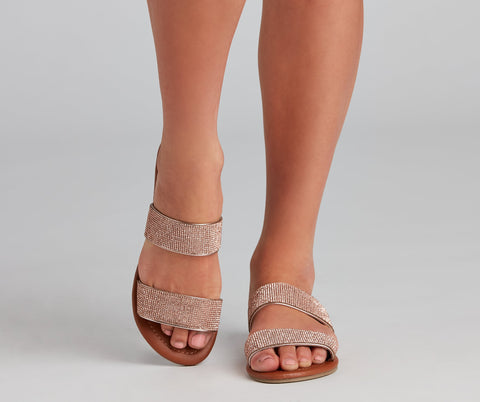 Eyes On Glam – Sandalen mit Strass-Riemen