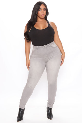 Tall Gray Matter Skinny Jeans - Grey