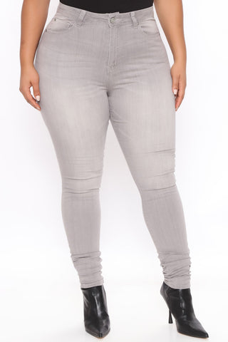 Tall Gray Matter Skinny Jeans - Grey