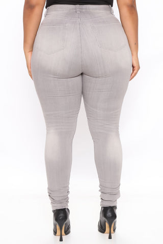 Tall Gray Matter Skinny Jeans - Grey