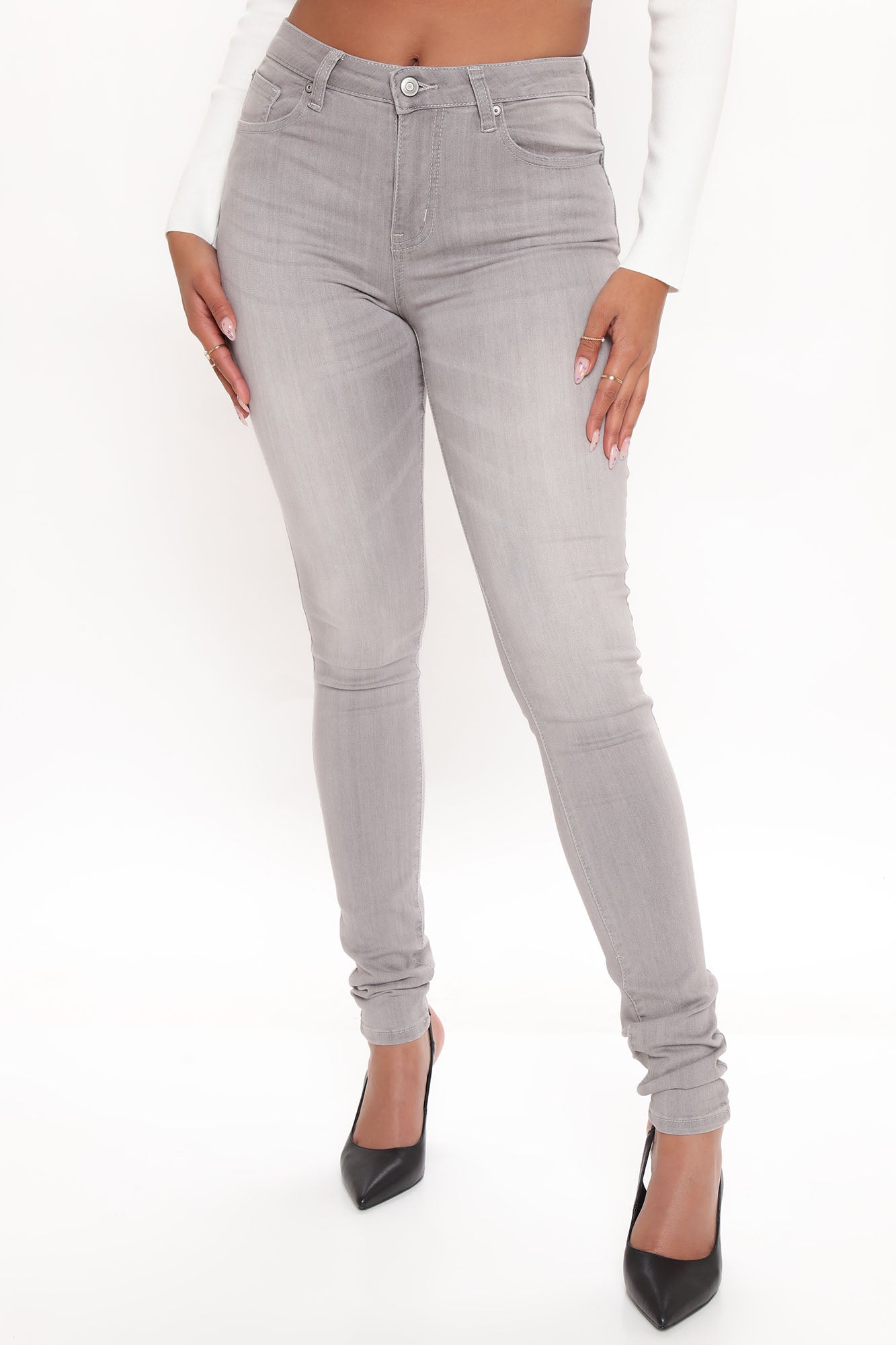 Tall Gray Matter Skinny Jeans - Grey