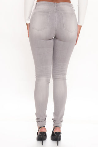 Tall Gray Matter Skinny Jeans - Grey