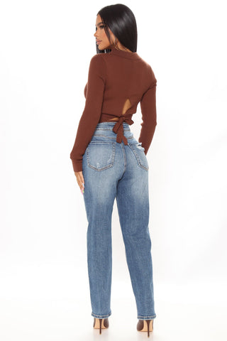 Still Got It Straight Leg Jeans - Medium Blue Wash