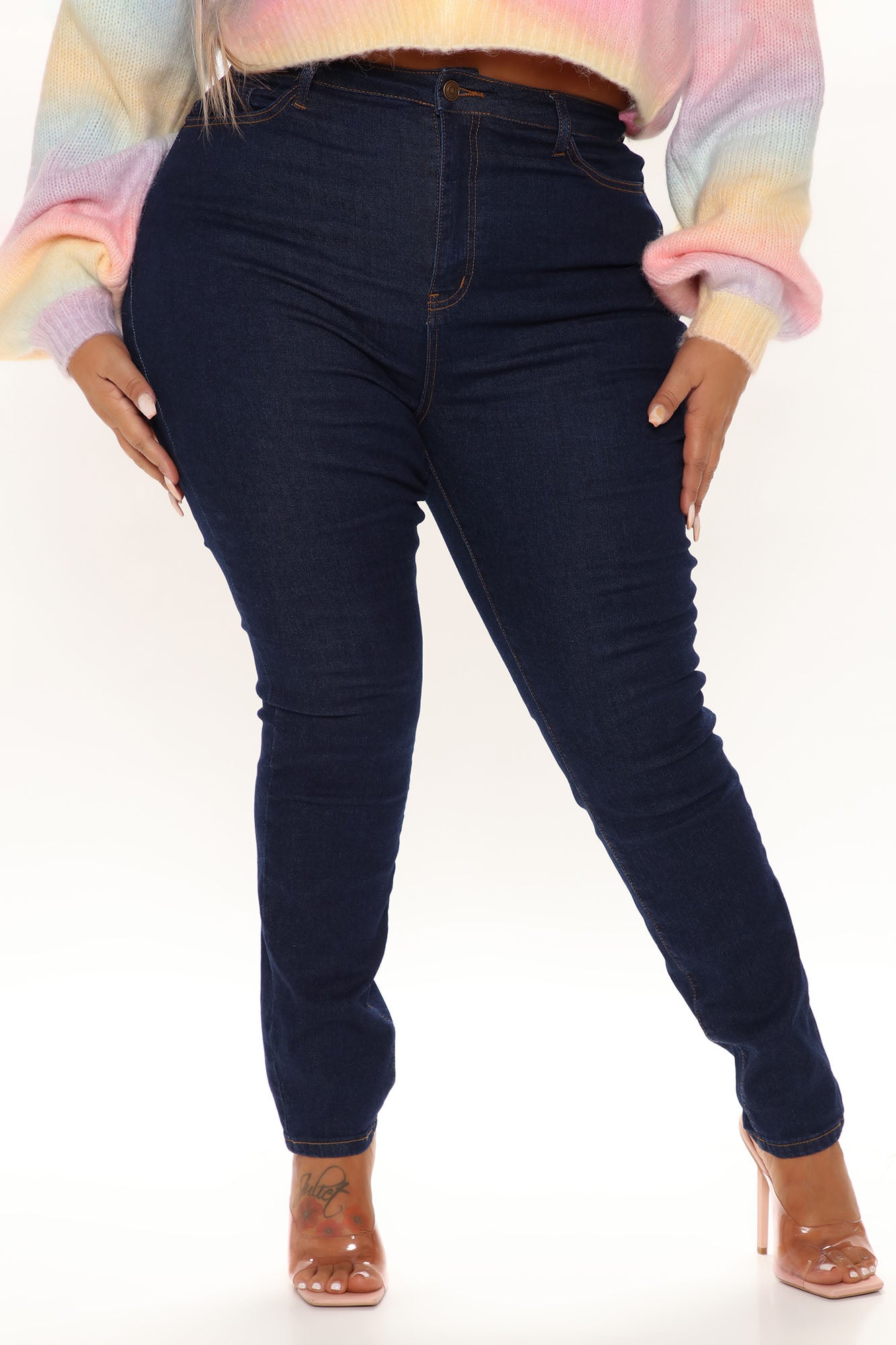 Supernatural Vibes Stretch Skinny Jeans - Dark Wash