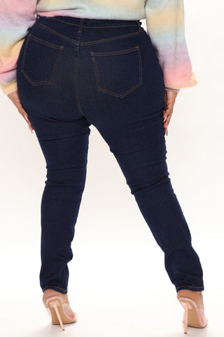 Supernatural Vibes Stretch Skinny Jeans - Dark Wash