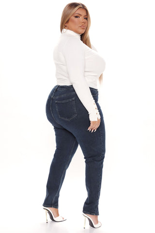 Jean skinny Sienna à coutures sur le devant et fentes à la cheville - Délavage foncé