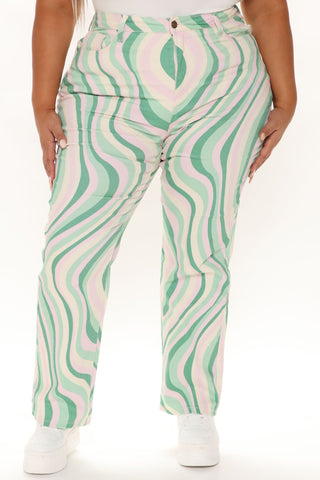 So Hypnotic Stretch Straight Leg Jeans - Multi Color