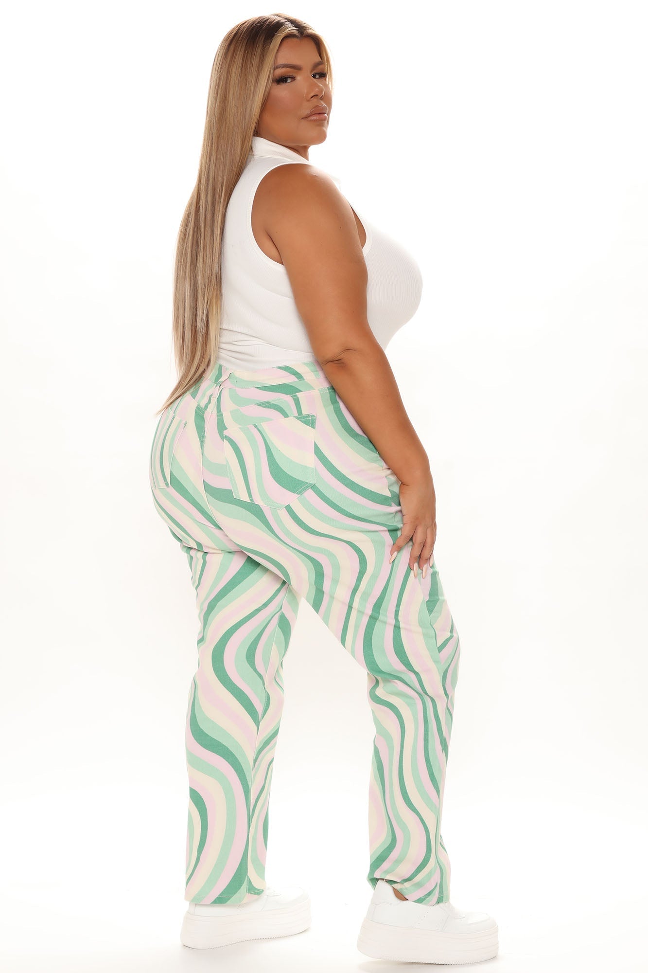 So Hypnotic Stretch Straight Leg Jeans - Multi Color
