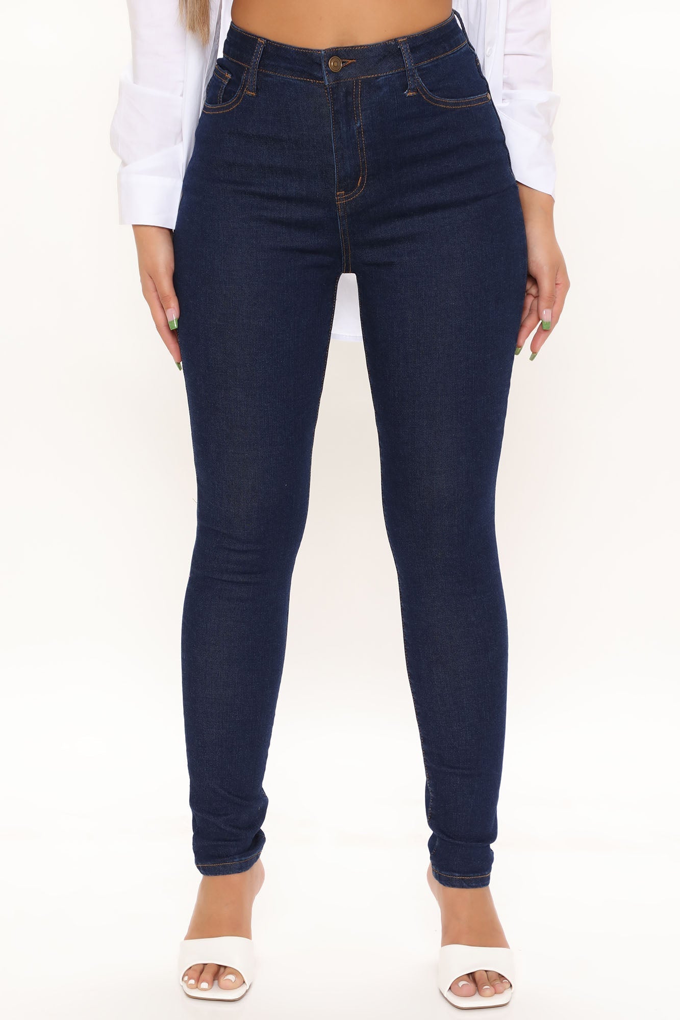 Supernatural Vibes Stretch Skinny Jeans - Dark Wash