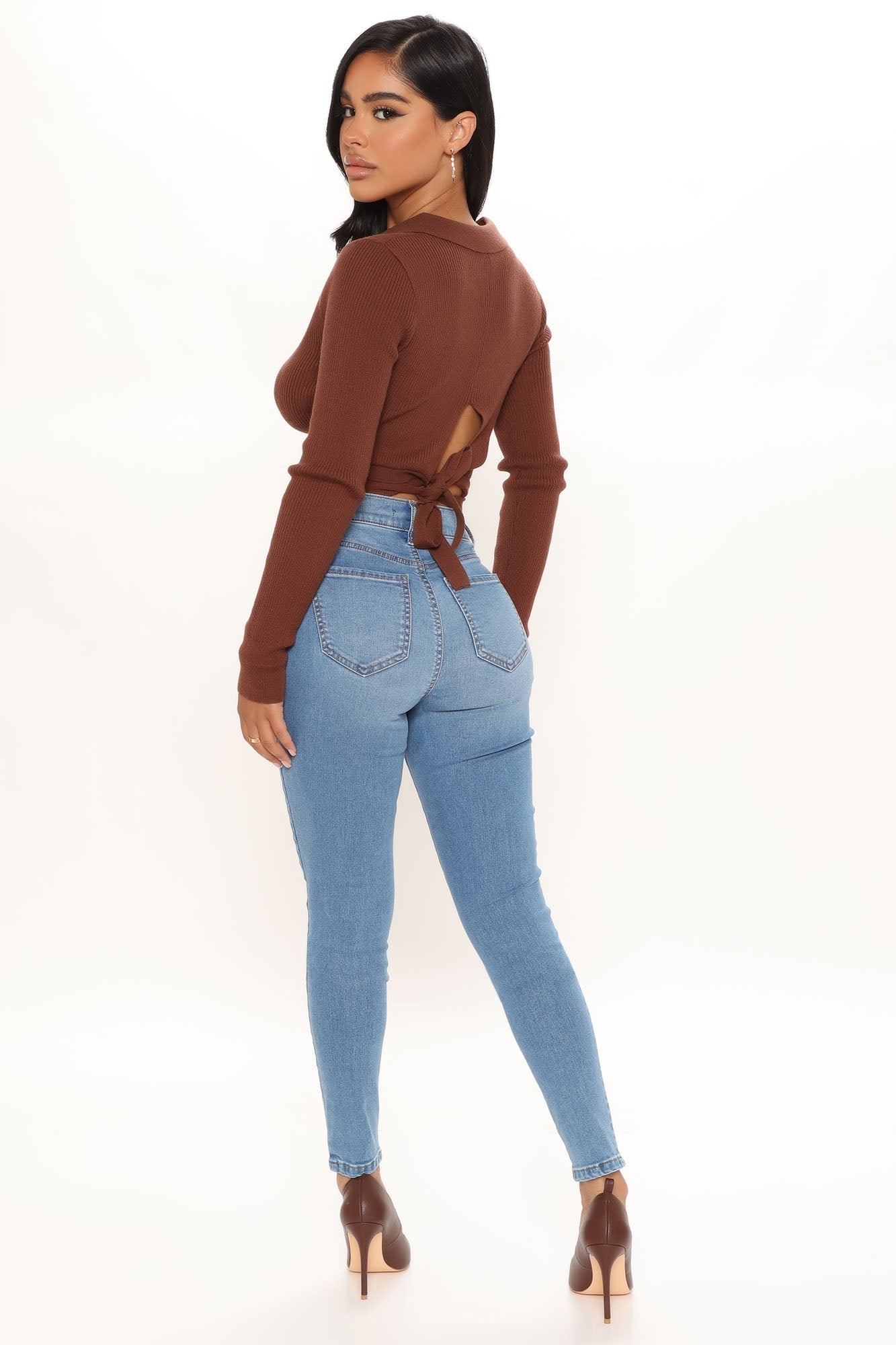 V Nice To Flex Game Skinny Jeans - Light Blue Wash
