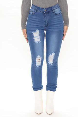 Tall On A Wave Jeans - Medium Blue Wash