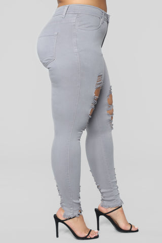 Tell Your Boy Bye Jeans - Grey