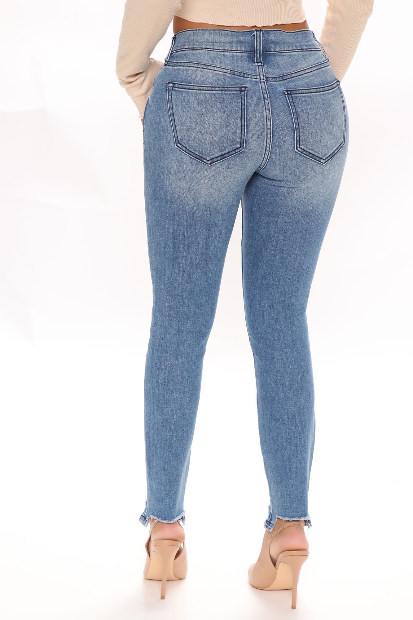 Your Turn Ankle Jeans - Medium Blue Wash