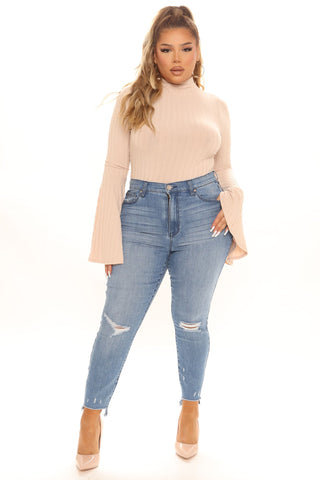 Your Turn Ankle Jeans - Medium Blue Wash