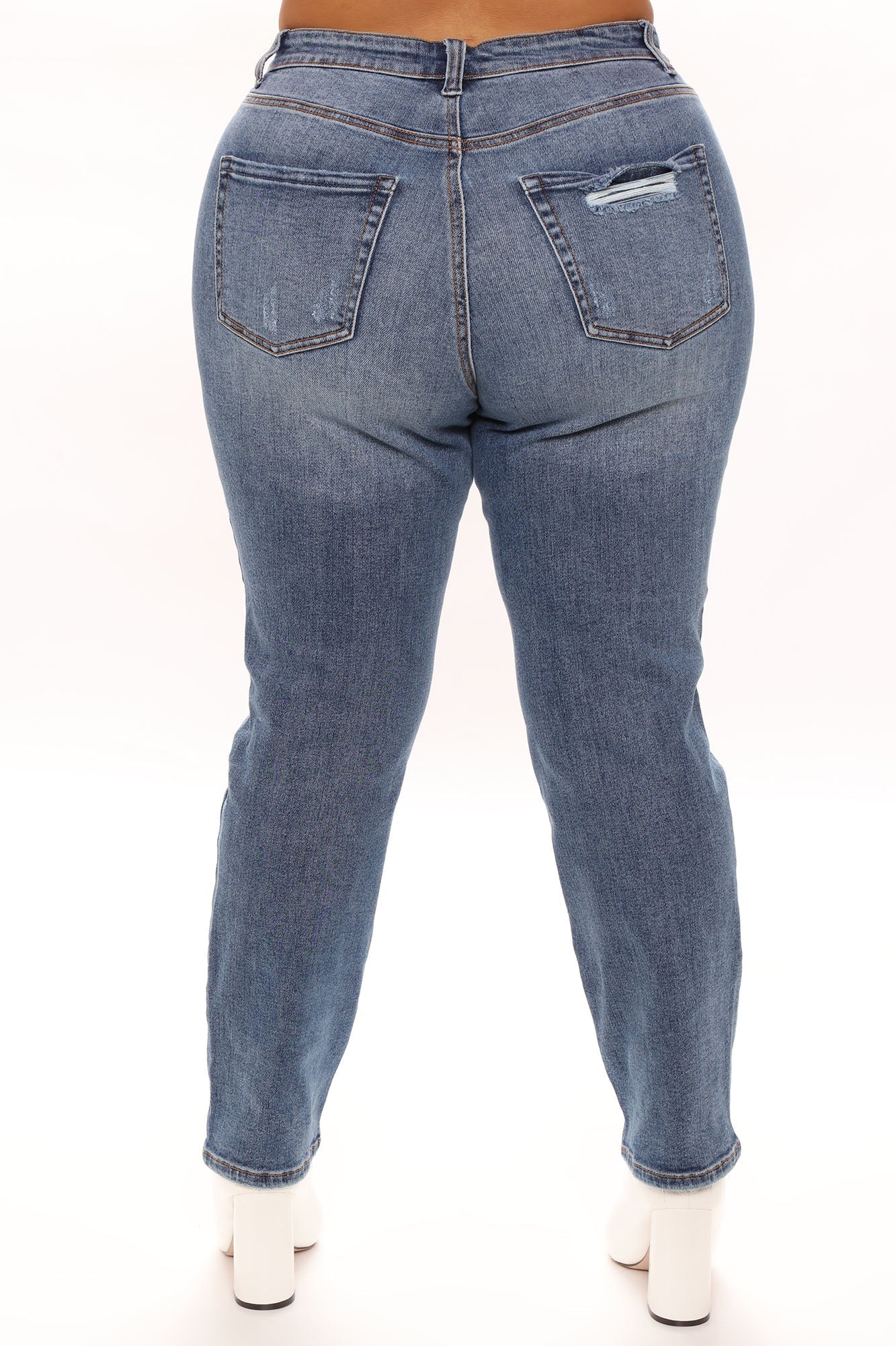 Still Got It Straight Leg Jeans - Medium Blue Wash