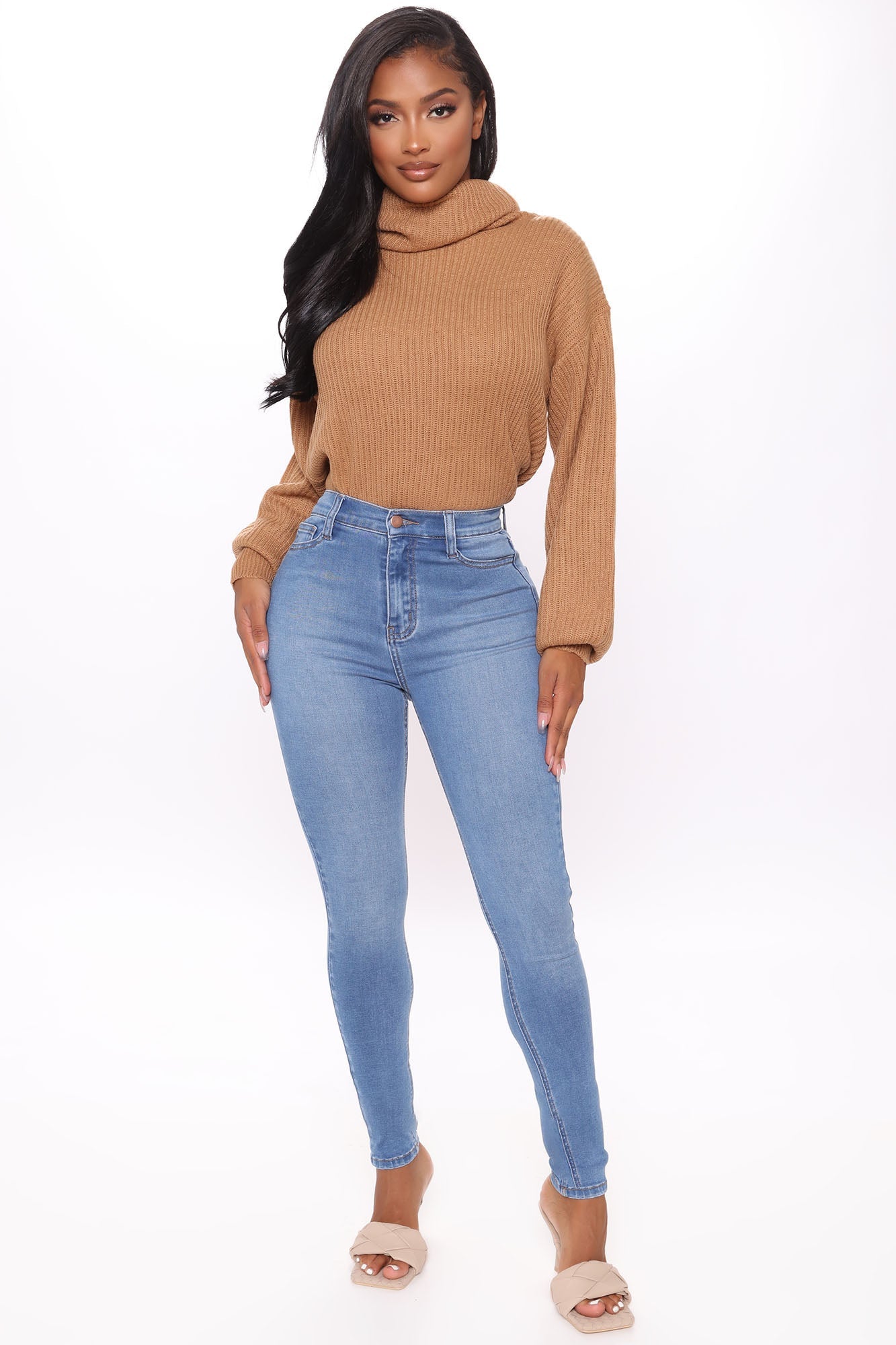 Stay Classic High Waist Skinny Jeans - Medium Blue Wash