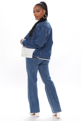 Sweet Love Straight Leg Jeans - Medium Blue Wash