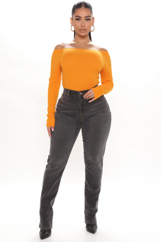 Tell Me Straight Up High Rise Jeans - Grey