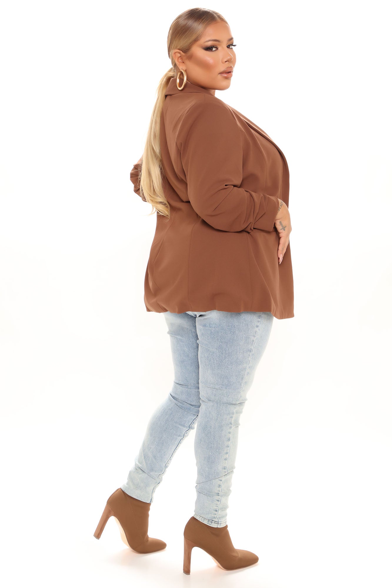 Tabitha Mid Rise Ripped Skinny Jeans - Light Blue Wash