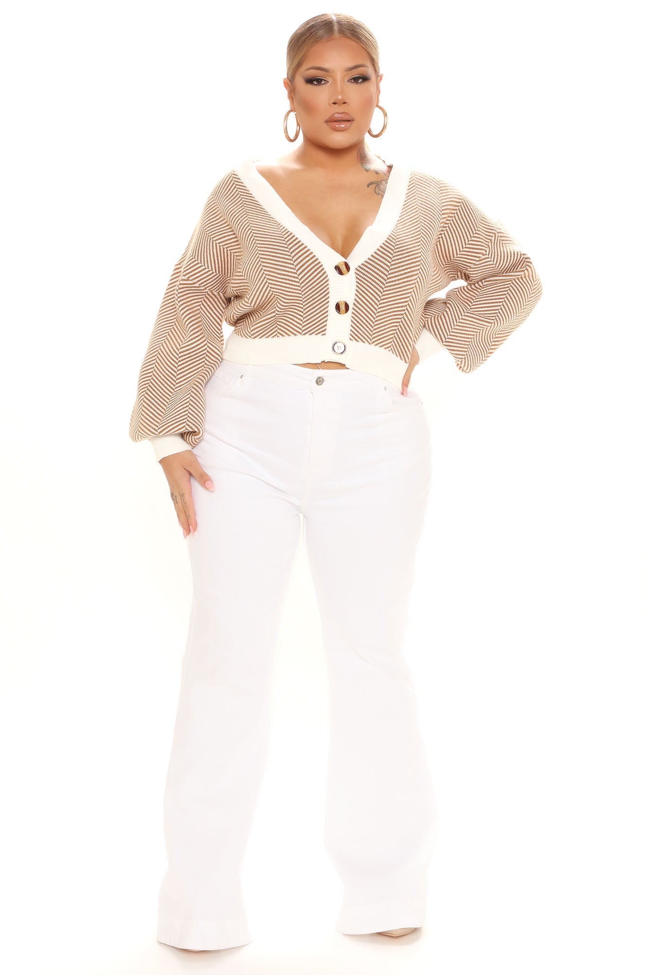 South Of France Flare Jeans - White
