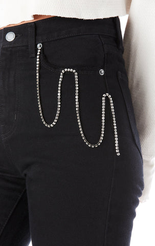 URSULA RHINESTONE CHAIN JEAN