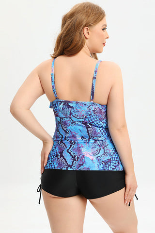 (L-5XL) Tankini-Badeanzug in Übergröße