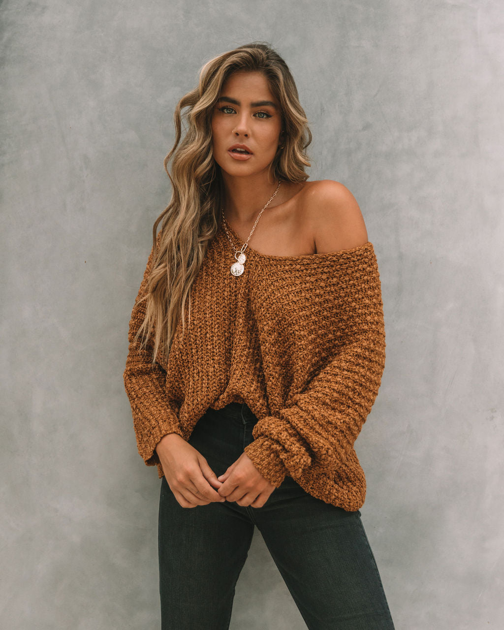 Warms My Soul Knit Sweater - Camel