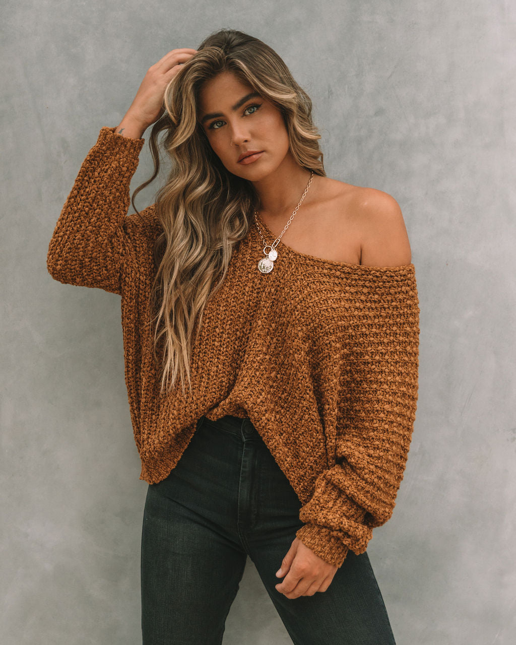 Warms My Soul Knit Sweater - Camel