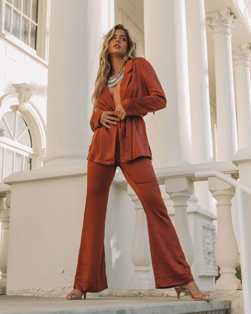 Whitley Satin High Rise Trousers
