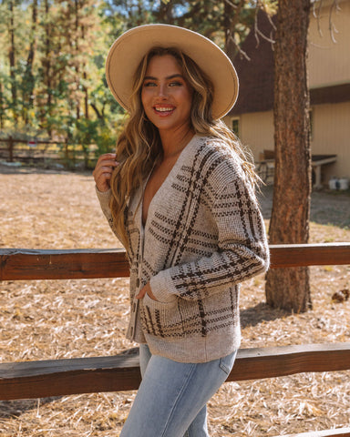 Torrington Pocketed Plaid Button Front Cardigan