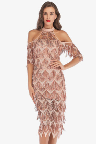 Cocktail Sequin Maxi Dress